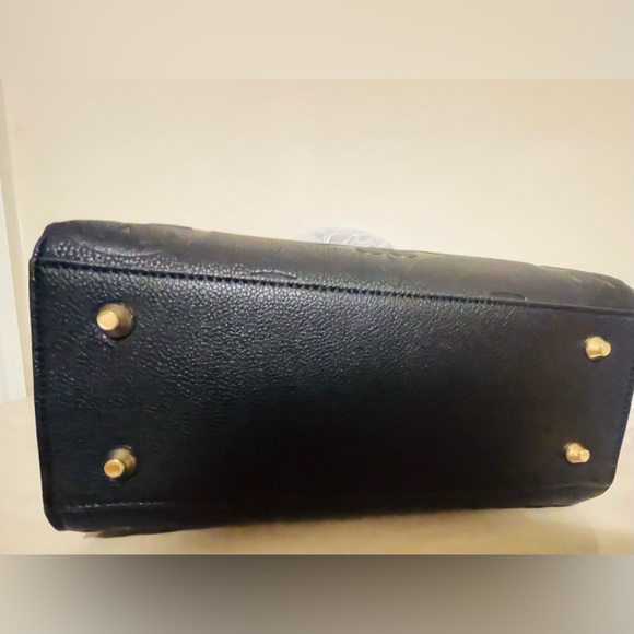 2 pc Black VEGAN LEATHER purse wallet set great gift holiday birthday gift - Picture 7 of 16